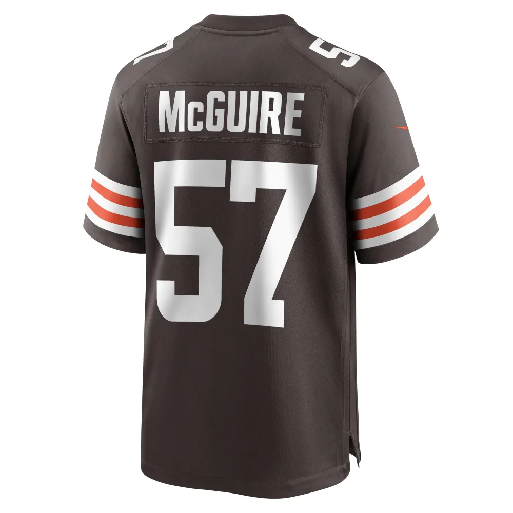 Men's Cleveland Browns Isaiah McGuire Brown Team Game Jersey