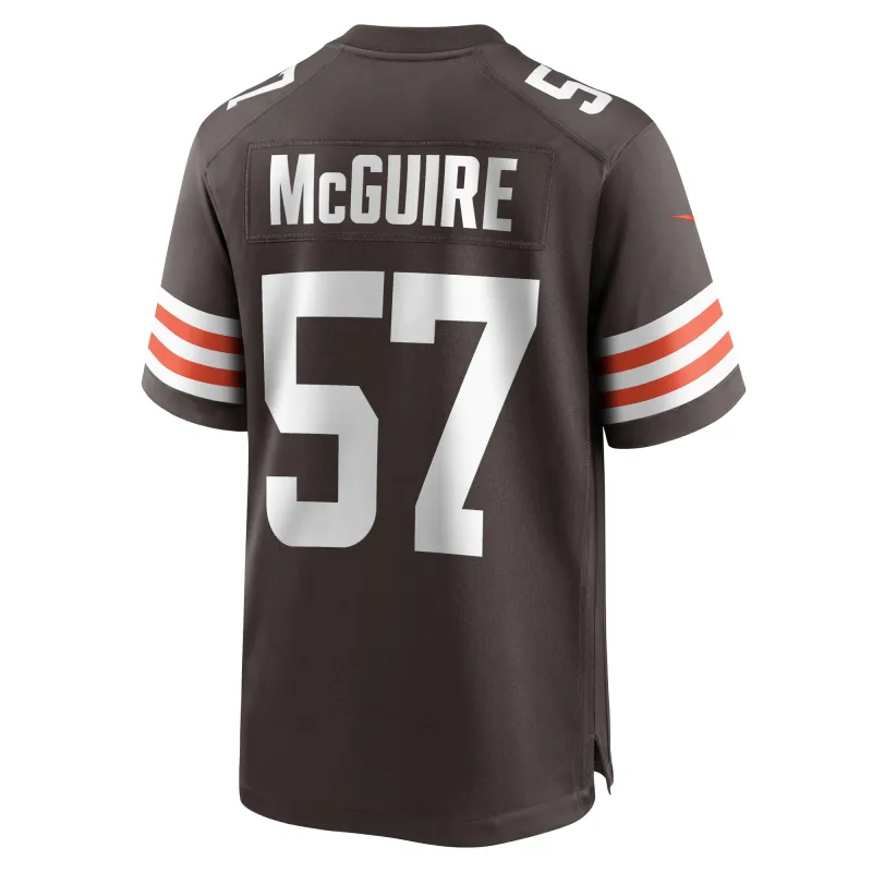 Men's Cleveland Browns Isaiah McGuire Brown Team Game Jersey