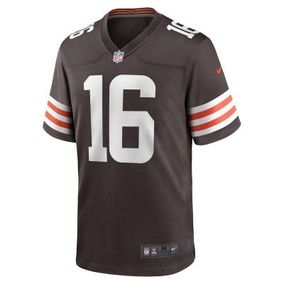 Men's Cleveland Browns Jaelon Darden Brown Team Game Jersey 02