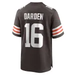 Men's Cleveland Browns Jaelon Darden Brown Team Game Jersey