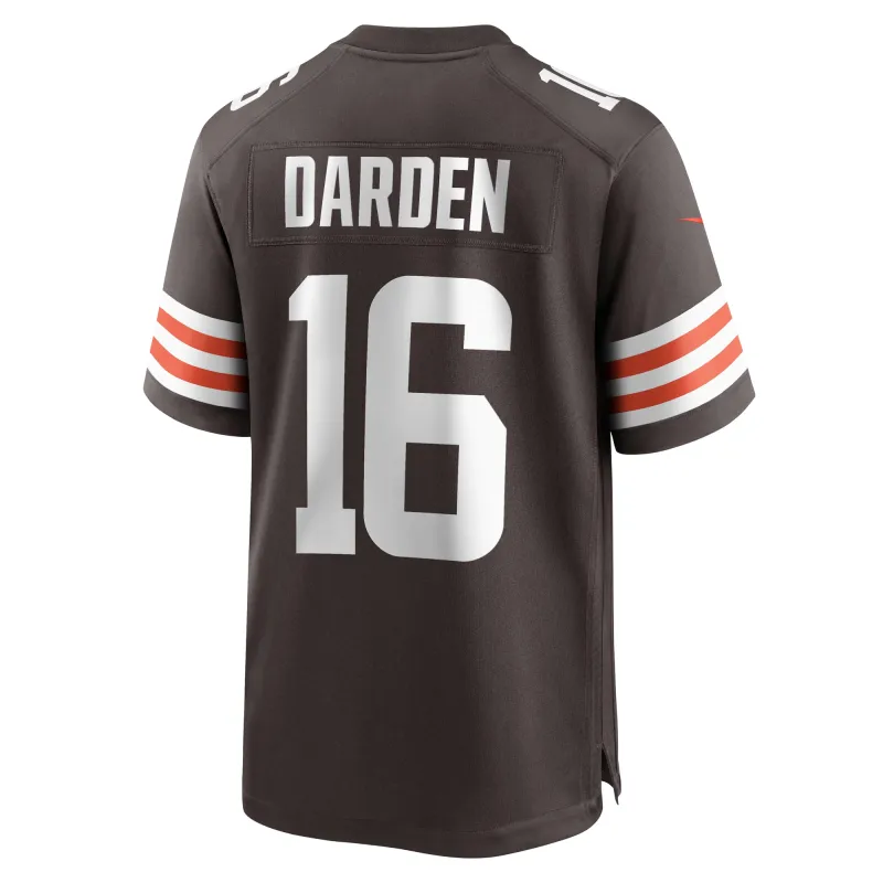 Men's Cleveland Browns Jaelon Darden Brown Team Game Jersey