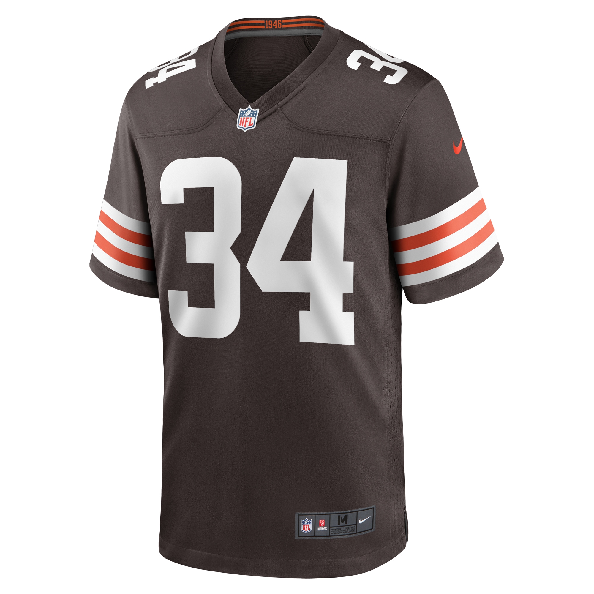 Men's Cleveland Browns Jerome Ford Brown Game Player Jersey