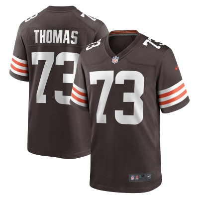 Men's Cleveland Browns Joe Thomas Brown Retired Player Game Jersey 02