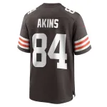 Men's Cleveland Browns Jordan Akins Brown Game Player Jersey