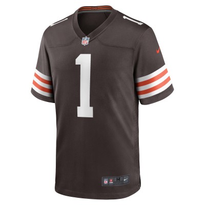 Men's Cleveland Browns Juan Thornhill Brown Game Player Jersey 02