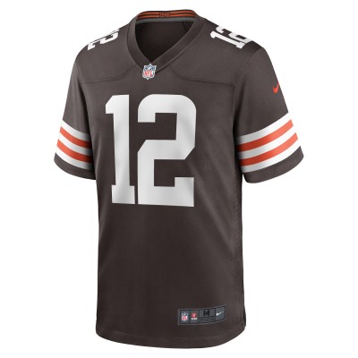 Men's Cleveland Browns Kahlef Hailassie Brown Team Game Jersey 02