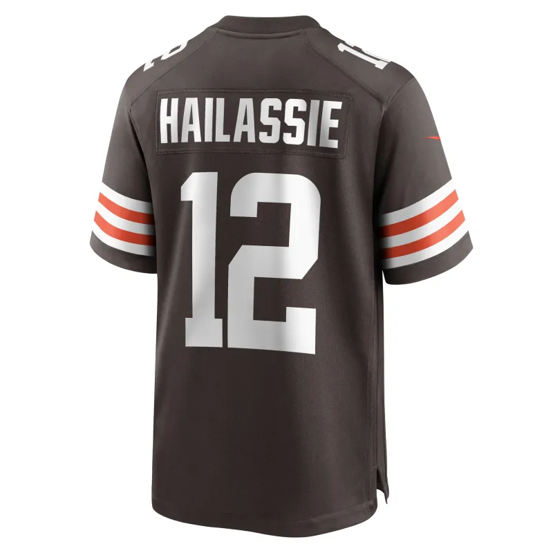 Men's Cleveland Browns Kahlef Hailassie Brown Team Game Jersey