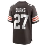 Men's Cleveland Browns Lorenzo Burns Brown Team Game Jersey