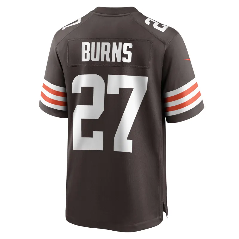Men's Cleveland Browns Lorenzo Burns Brown Team Game Jersey