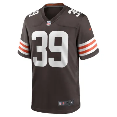 Men's Cleveland Browns Lucas Havrisik Brown Team Game Jersey 02