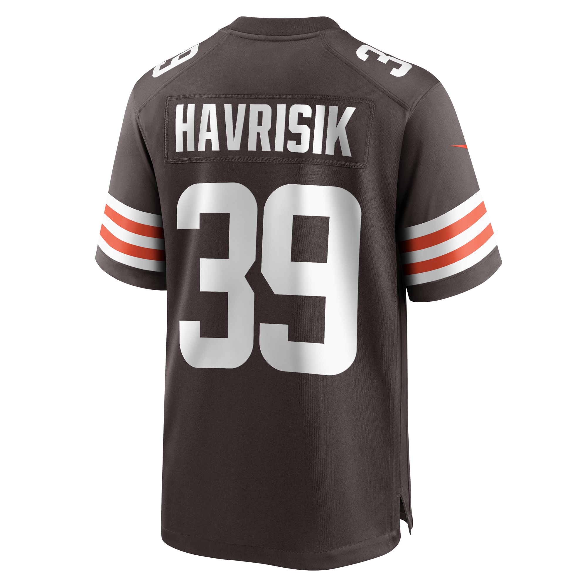 Men's Cleveland Browns Lucas Havrisik Brown Team Game Jersey