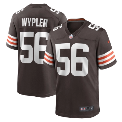 Men's Cleveland Browns Luke Wypler Brown Team Game Jersey 01
