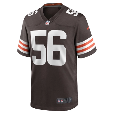 Men's Cleveland Browns Luke Wypler Brown Team Game Jersey 02
