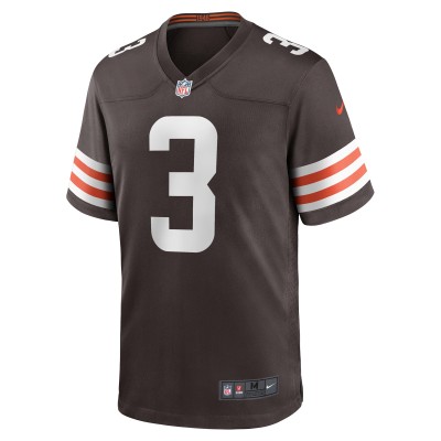 Men's Cleveland Browns Marquise Goodwin Brown Team Game Jersey 02