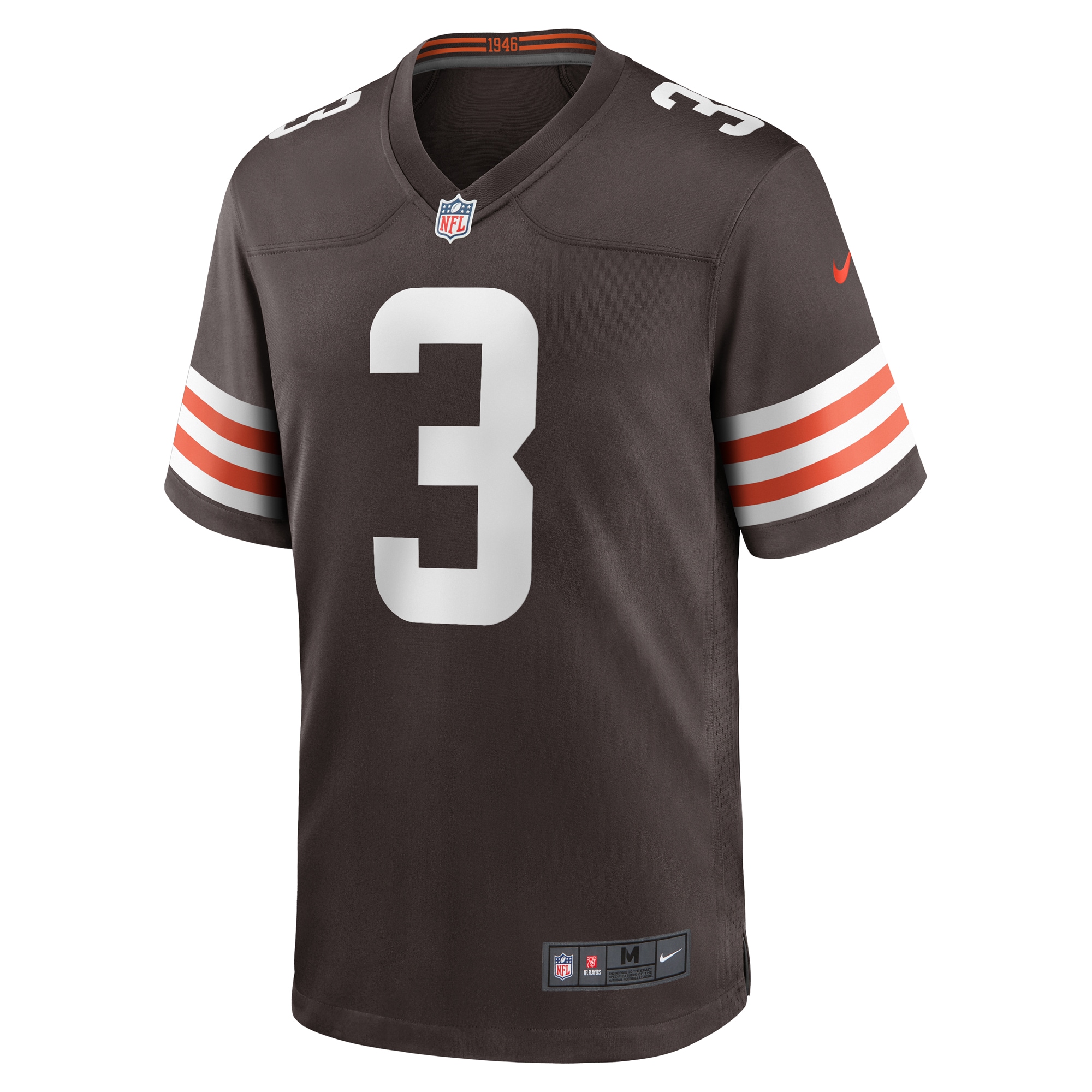 Men's Cleveland Browns Marquise Goodwin Brown Game Jersey