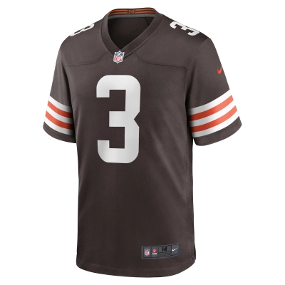Men's Cleveland Browns Marquise Goodwin Brown Game Jersey 02