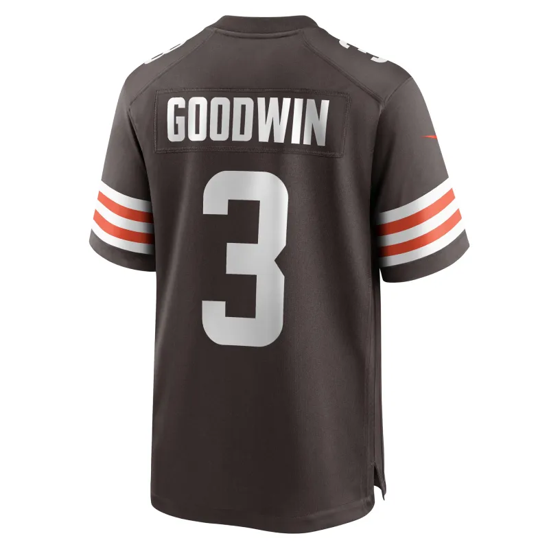 Men's Cleveland Browns Marquise Goodwin Brown Game Jersey