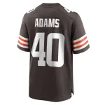 Men's Cleveland Browns Matthew Adams Brown Game Player Jersey