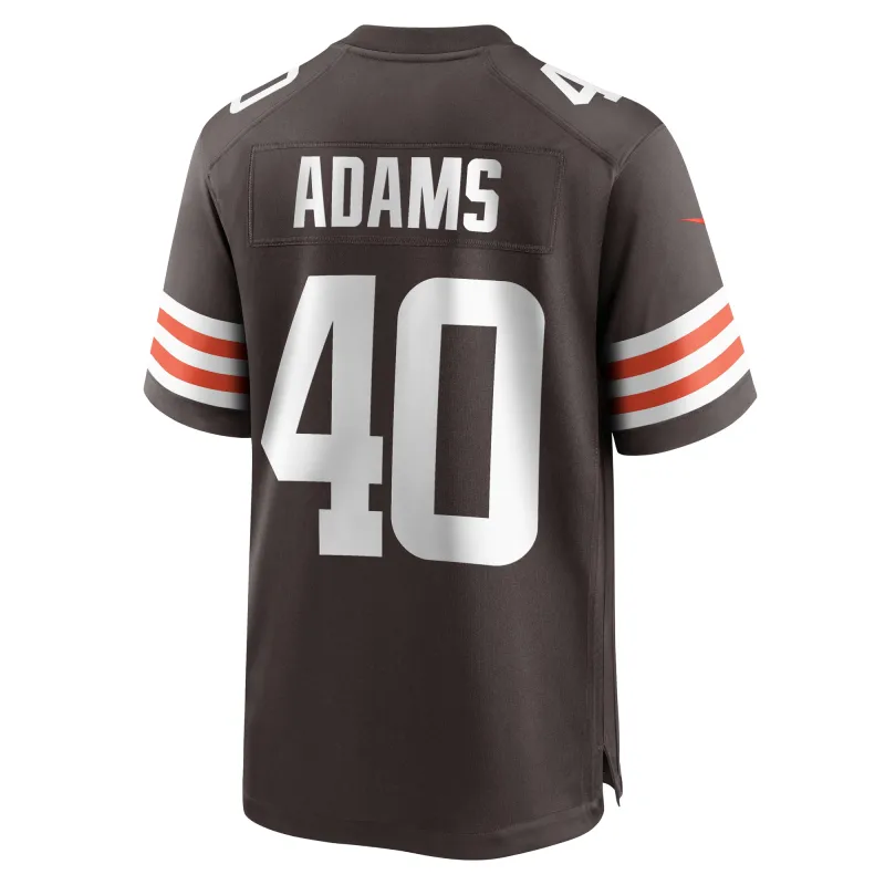 Men's Cleveland Browns Matthew Adams Brown Game Player Jersey