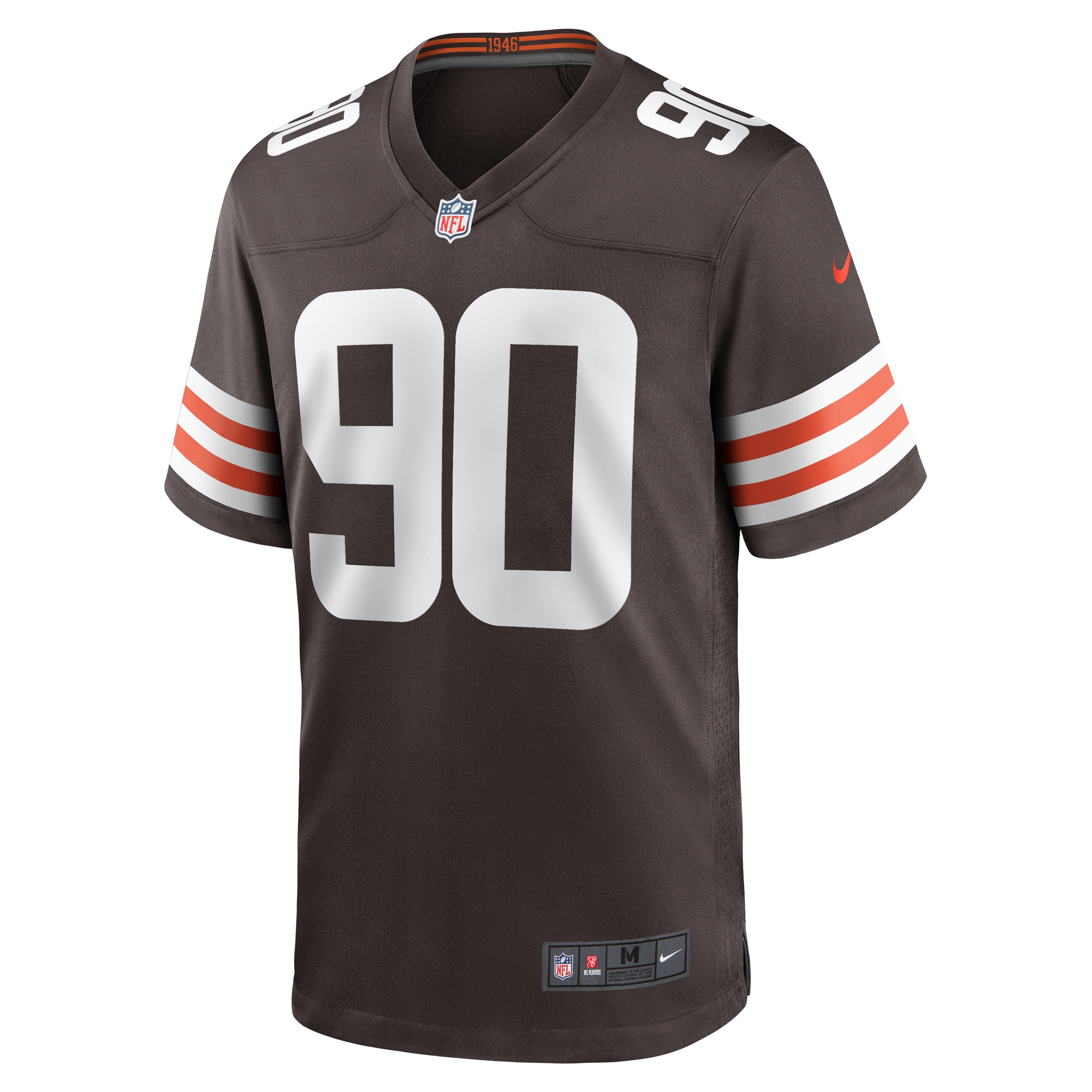 Men's Cleveland Browns Maurice Hurst Brown Game Player Jersey