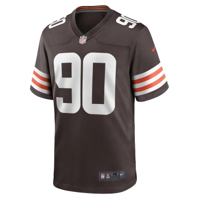 Men's Cleveland Browns Maurice Hurst Brown Game Player Jersey 02