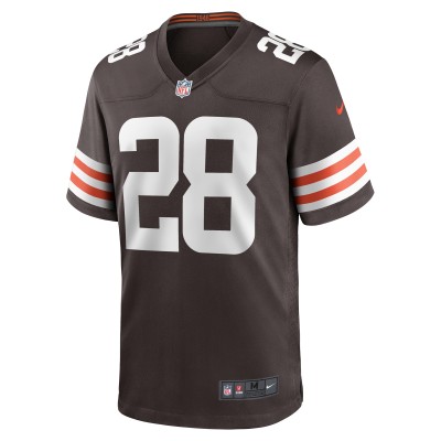 Men's Cleveland Browns Mike Ford Brown Team Game Jersey 02