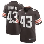 Men's Cleveland Browns Mohamoud Diabate Brown Team Game Jersey