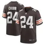 Men's Cleveland Browns Nick Chubb Brown Game Jersey