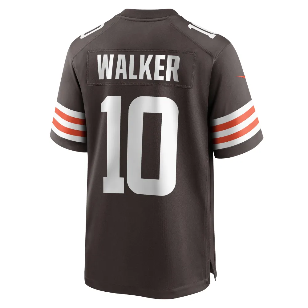 Men's Cleveland Browns Phillip Walker Brown Team Game Jersey