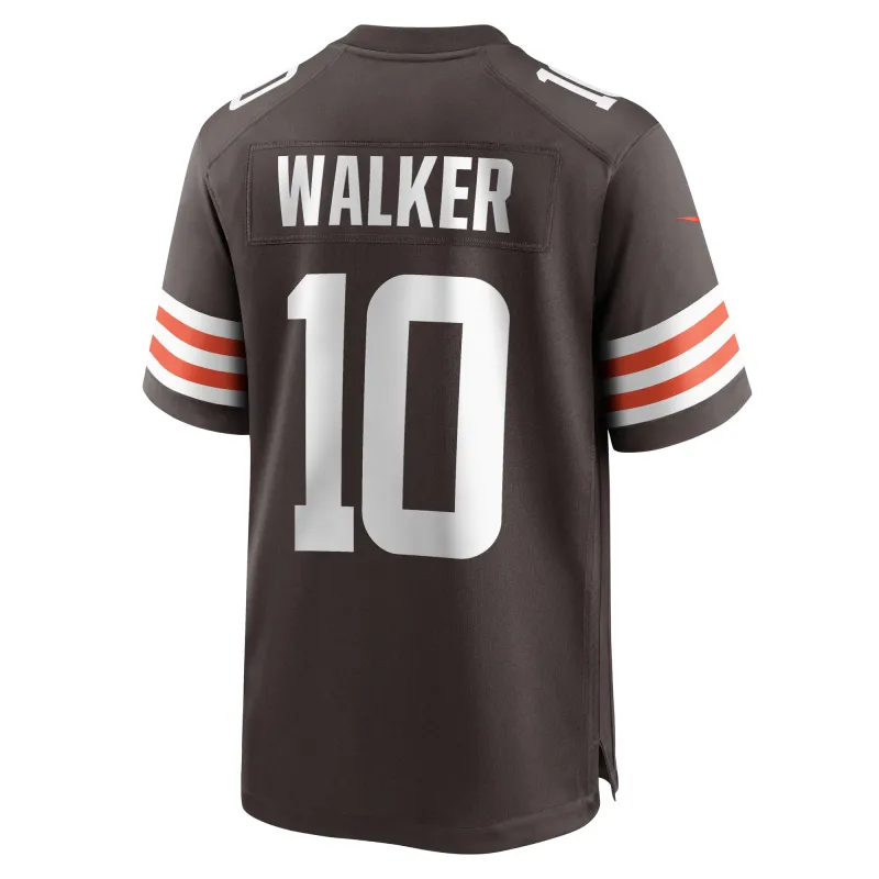 Men's Cleveland Browns Phillip Walker Brown Team Game Jersey