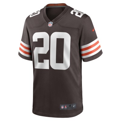 Men's Cleveland Browns Pierre Strong Jr. Brown Team Game Jersey 02