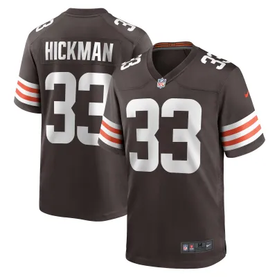 Men's Cleveland Browns Ronnie Hickman Brown Team Game Jersey 01