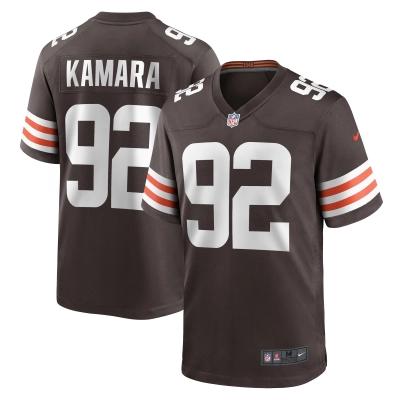 Men's Cleveland Browns Sam Kamara Brown Team Game Jersey 01
