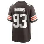 Men's Cleveland Browns Shelby Harris Brown Team Game Jersey