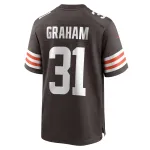 Men's Cleveland Browns Thomas Graham Jr. Brown Team Game Jersey
