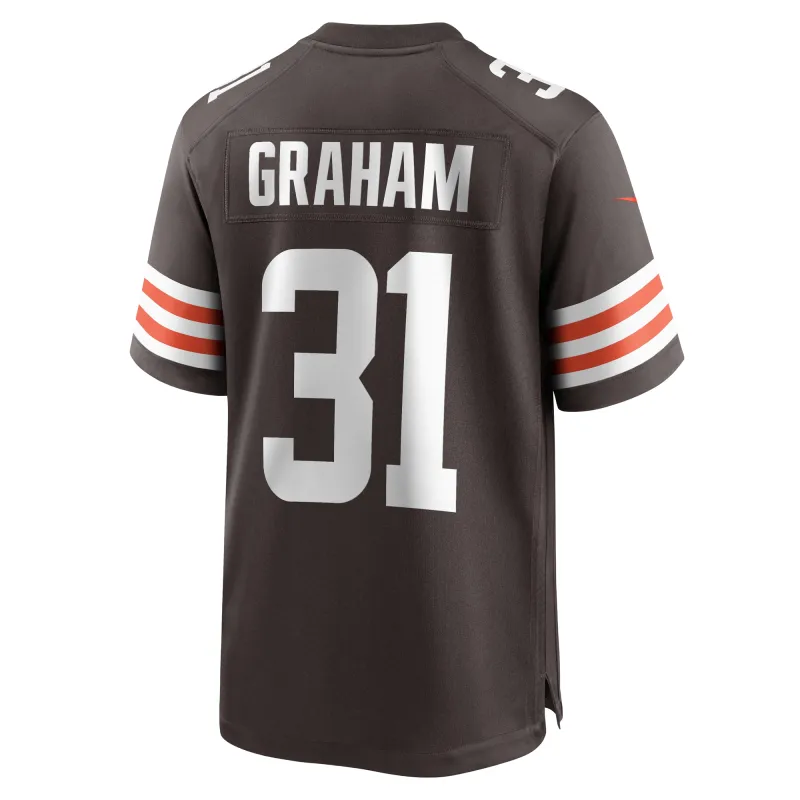 Men's Cleveland Browns Thomas Graham Jr. Brown Team Game Jersey