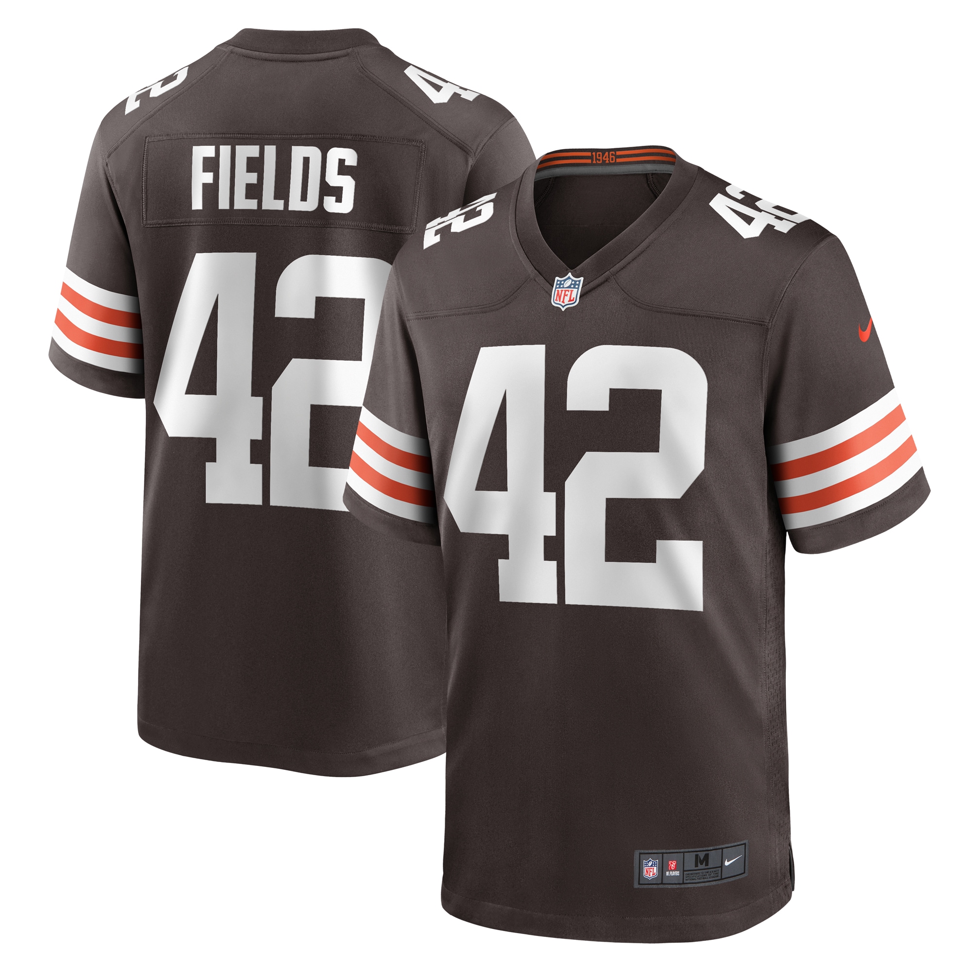 Men's Cleveland Browns Tony Fields II Brown Team Game Jersey