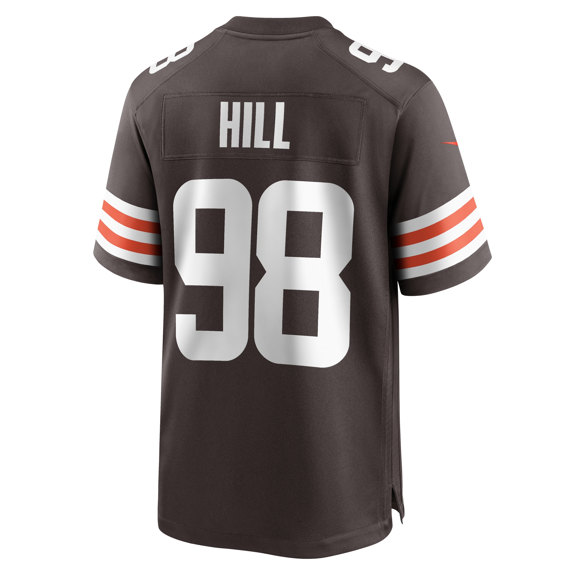 Men's Cleveland Browns Trysten Hill Brown Game Jersey