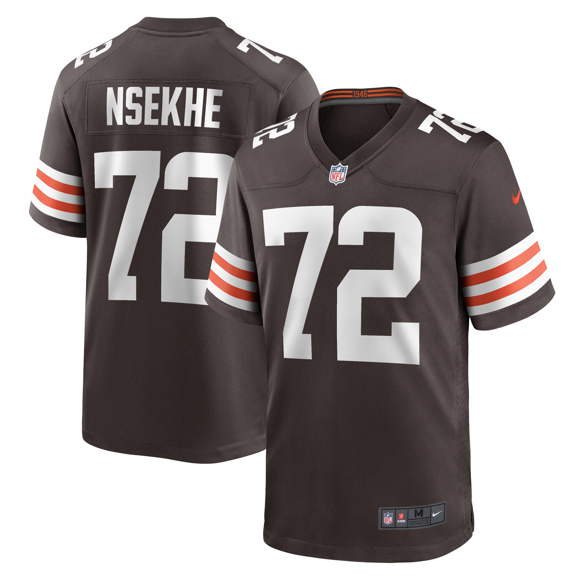 Men's Cleveland Browns Ty Nsekhe Brown Game Jersey
