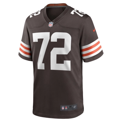 Men's Cleveland Browns Ty Nsekhe Brown Game Jersey 02