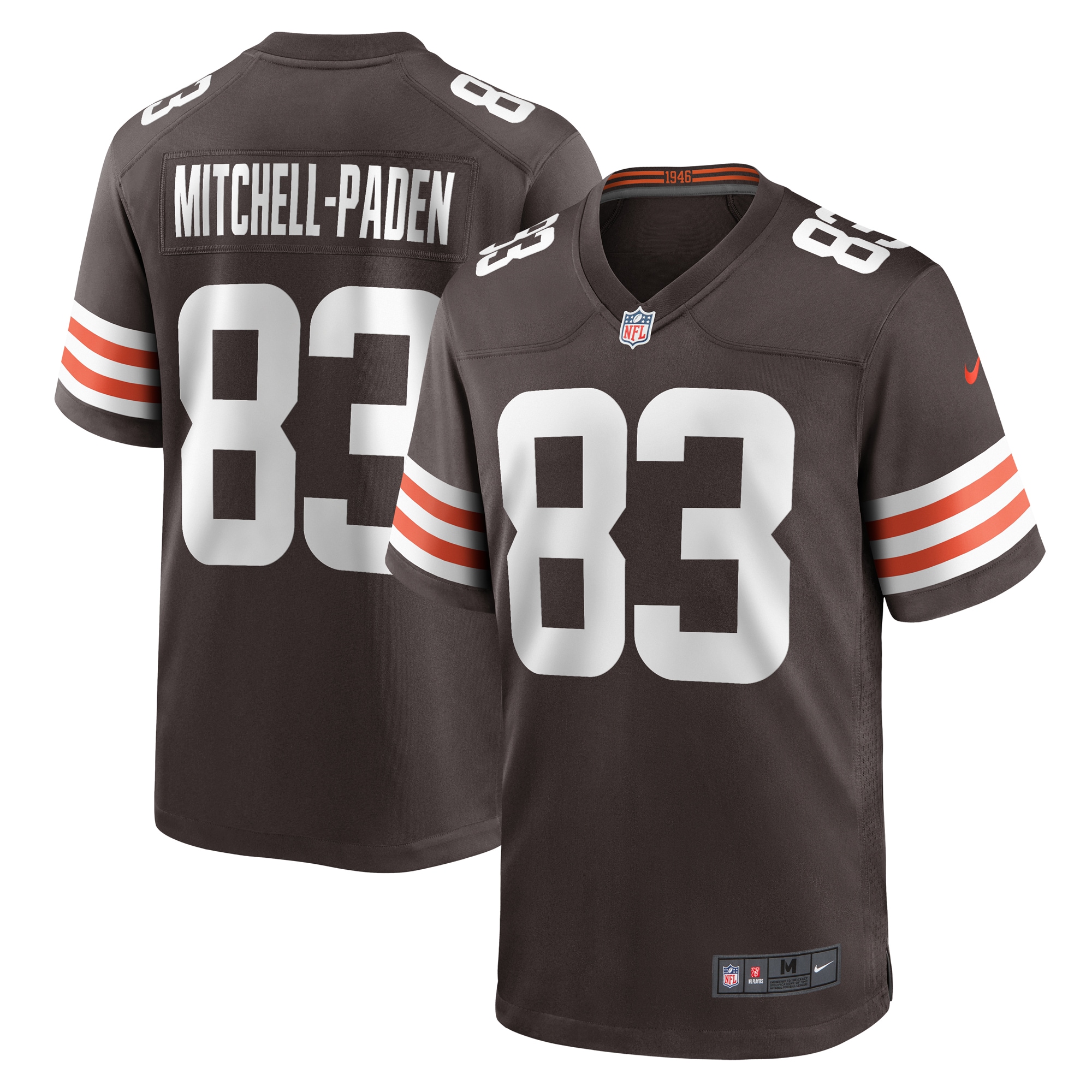 Men's Cleveland Browns Zaire Mitchell-Paden Brown Team Game Jersey