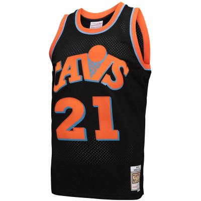 Men's Cleveland Cavaliers Black 1984-85 Hardwood Classics World B. Free Reload 3.0 Swingman Jersey 02