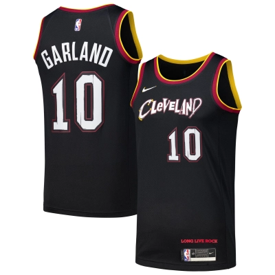 Men's Cleveland Cavaliers Darius Garland Black Swingman Player Jersey - City Edition 01