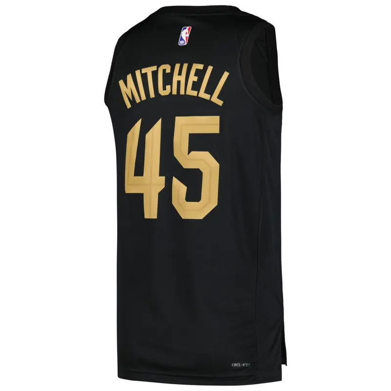 Men's Cleveland Cavaliers Donovan Mitchell Black Swingman Jersey - Statement Edition