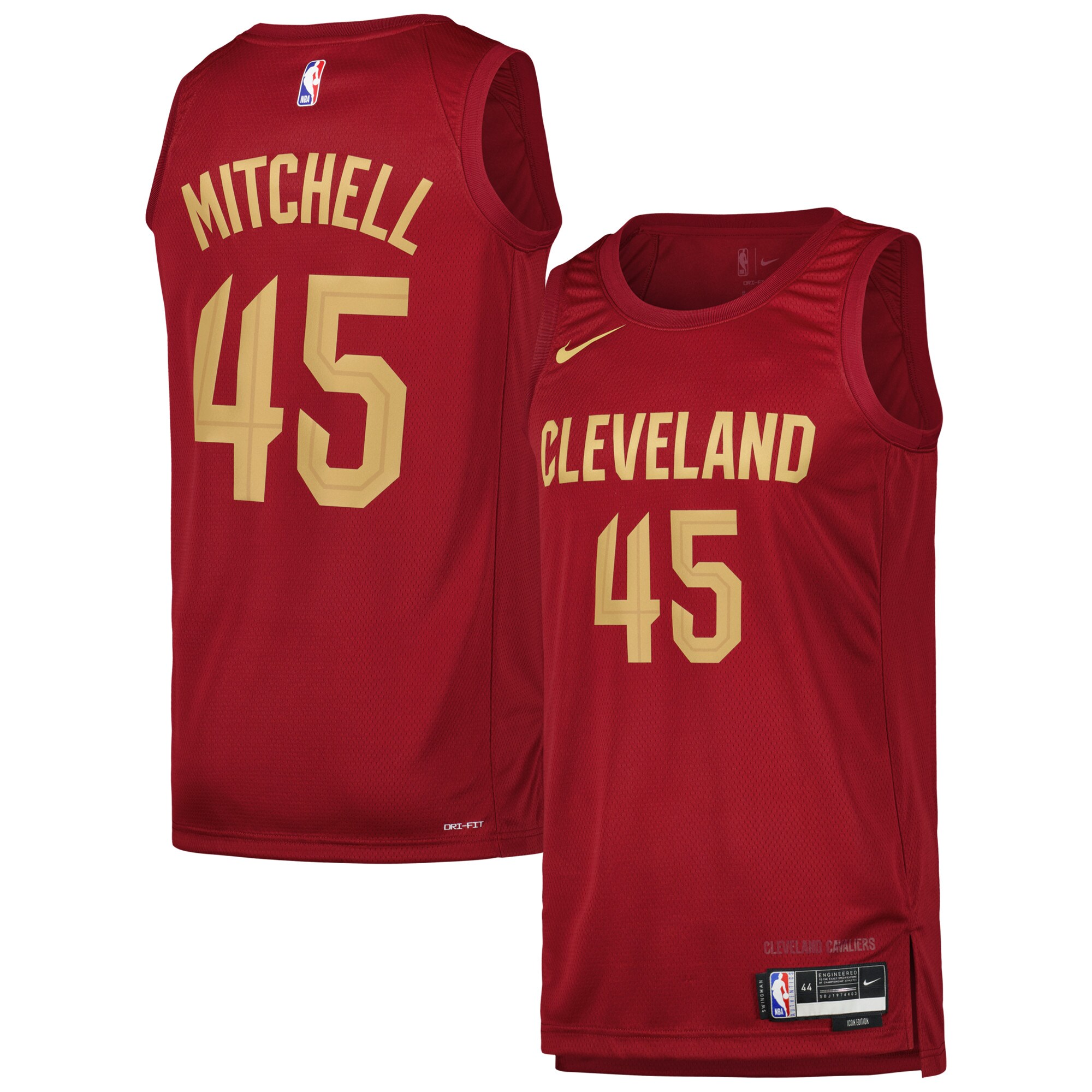 Men's Cleveland Cavaliers Donovan Mitchell Wine Swingman Jersey - Icon Edition