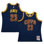 Men's Cleveland Cavaliers LeBron James Navy 2015/16 Hardwood Classics Swingman Jersey