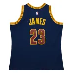 Men's Cleveland Cavaliers LeBron James Navy 2015/16 Hardwood Classics Swingman Jersey