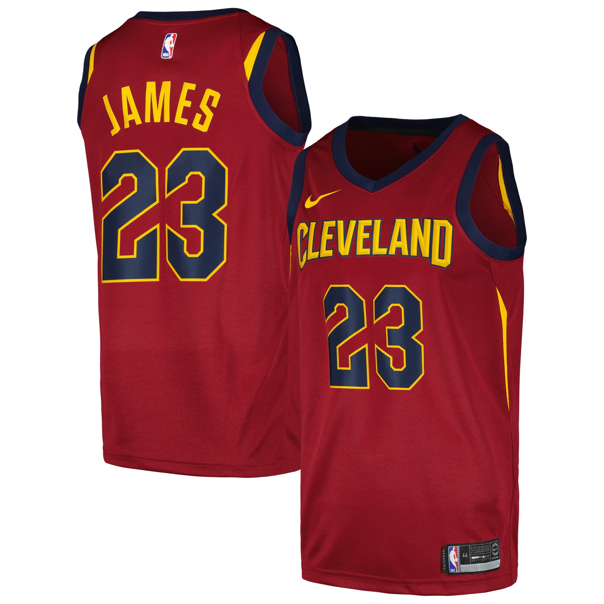 Men's Cleveland Cavaliers LeBron James Wine Swingman Jersey - Icon Edition