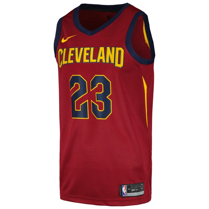 Men's Cleveland Cavaliers LeBron James Wine Swingman Jersey - Icon Edition
