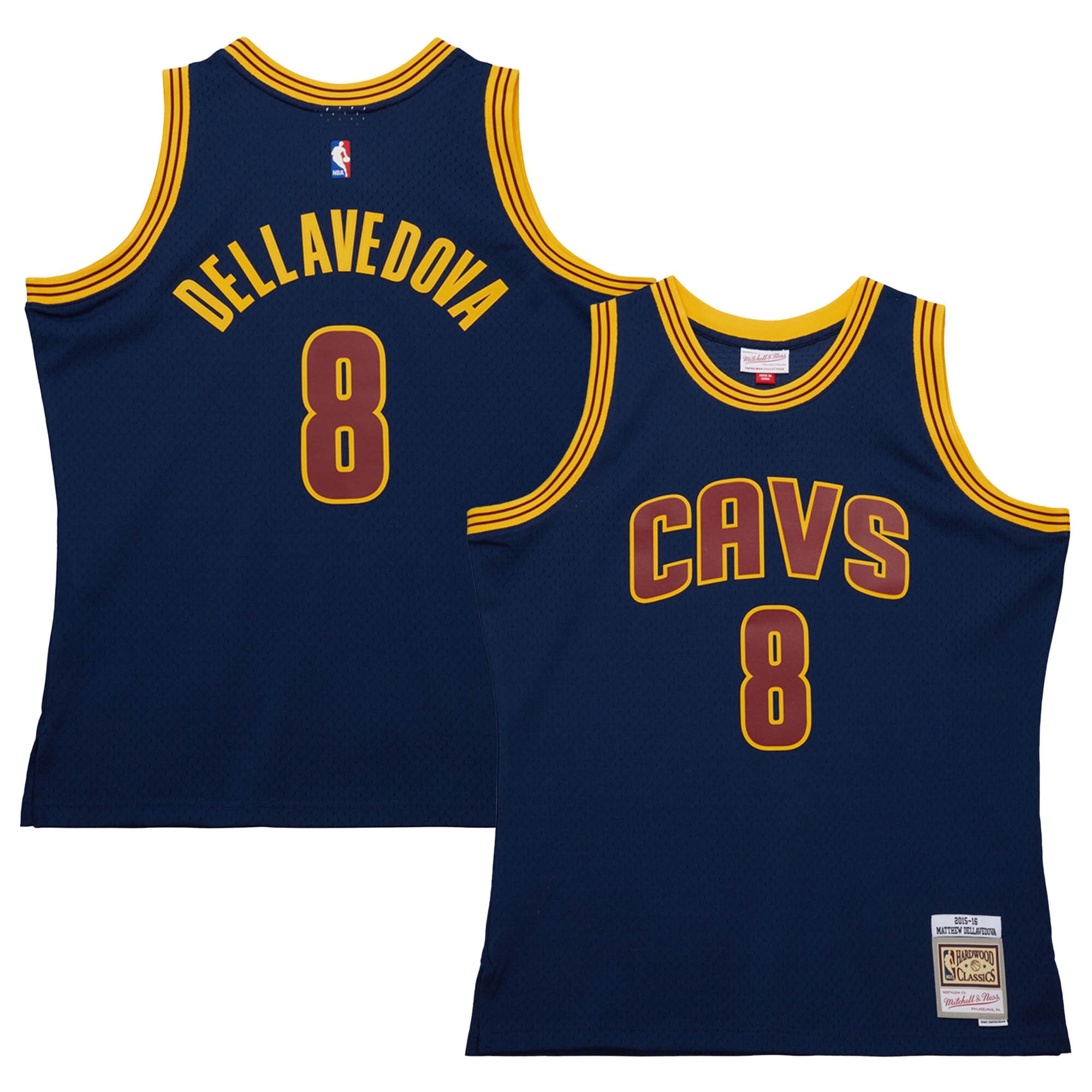 Men's Cleveland Cavaliers Matthew Dellavedova Navy 2015/16 Hardwood Classics Swingman Jersey